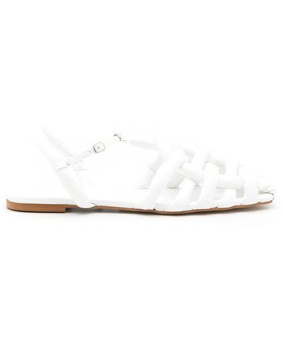 Framed Tubos Sandals Flat - White