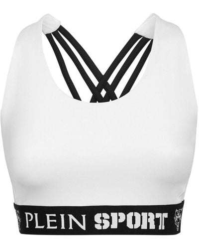 Philipp Plein Logo-underband Crop Top - Black