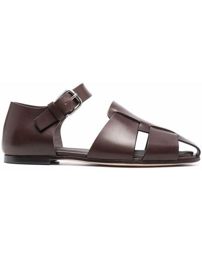 Officine Creative Cut-out Leather Sandals - Brown