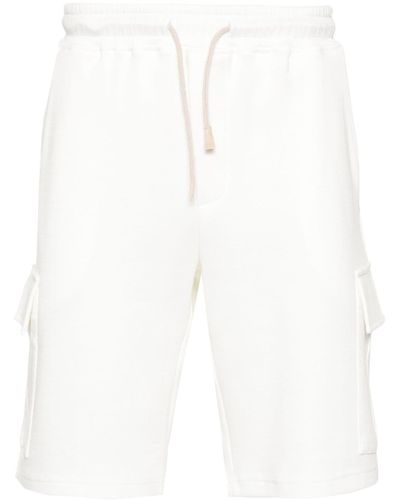 Eleventy Pantalones cortos de deporte tipo cargo - Blanco