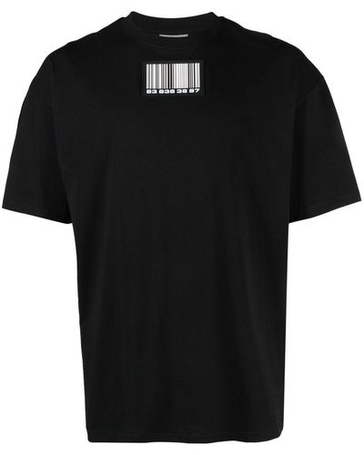 VTMNTS T-shirt à détail de patch - Noir
