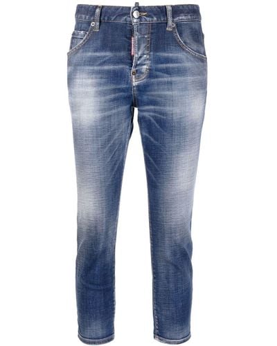 DSquared² Klassische Cropped-Jeans - Blau