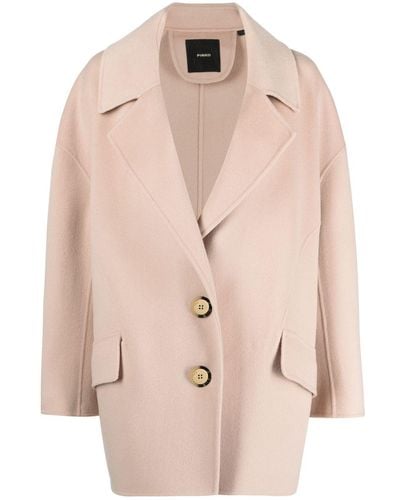 Pinko Manteau en laine à simple boutonnage - Neutre