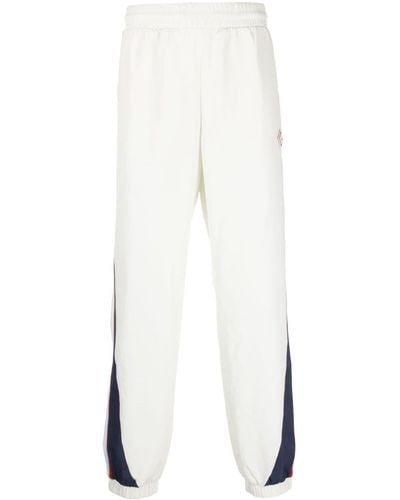 Casablancabrand Pantalon de jogging à patch logo - Blanc