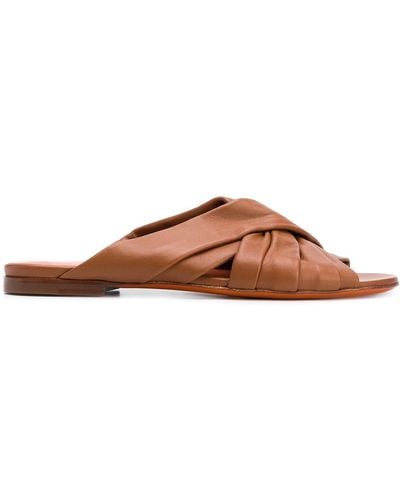 Santoni Crossover Sandals - Brown