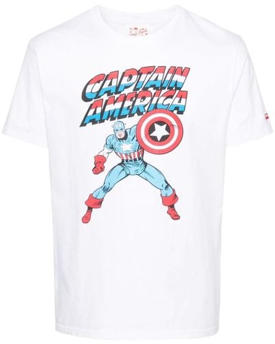 Mc2 Saint Barth X Marvel Captain America-print T-shirt - White