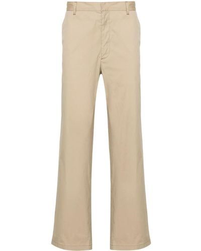 Prada Pantalones ajustados de talle medio - Neutro