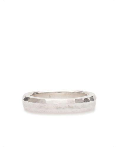 Werkstatt:münchen Ring mit poliertem Finish - Weiß
