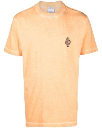 Marcelo Burlon T-shirt Met Logopatch - Oranje