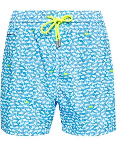 Mc2 Saint Barth Comfortlight Balika-print Swim-shorts - Blue