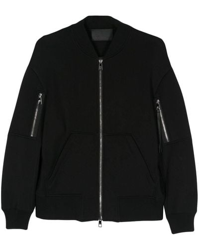 Neil Barrett Minimal Bomberjacke aus Jersey - Schwarz