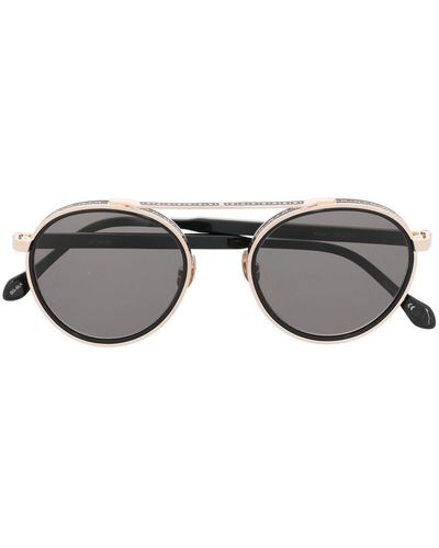 Matsuda Double-bridge Round-frame Sunglasses - Gray
