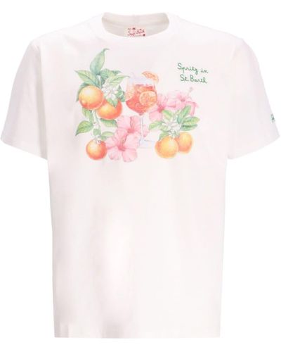 Mc2 Saint Barth T-Shirt mit grafischem Print - Weiß