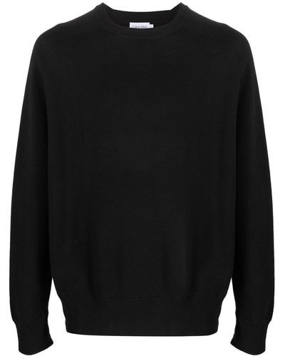 Calvin Klein Logo-patch Sleeve Knit Sweater - Black