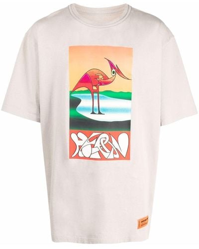 Heron Preston T-shirt Met Abstracte Print - Grijs