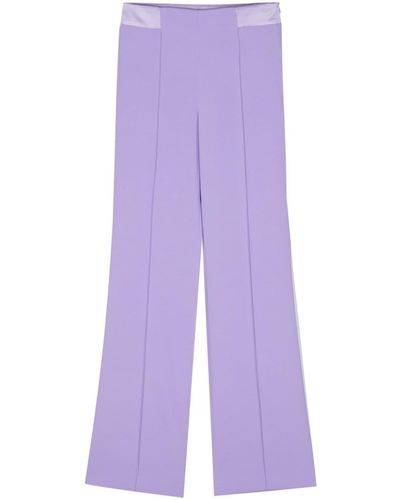 Manuel Ritz Straight-leg Crepe Trousers - Purple