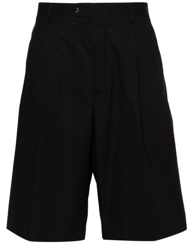 Lardini Pleat-detail Tailored Shorts - Black