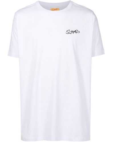 Amir Slama T-shirt Met Logoprint - Wit
