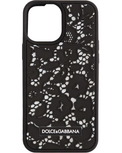 Dolce & Gabbana Iphone Pro Max Hoesje Met Kanten-effect - Zwart