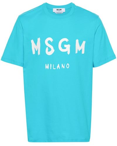 MSGM T-Shirt Logo - Blue