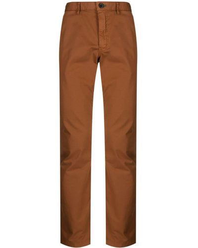 PS by Paul Smith Straight-leg Stretch-cotton Trousers - Brown