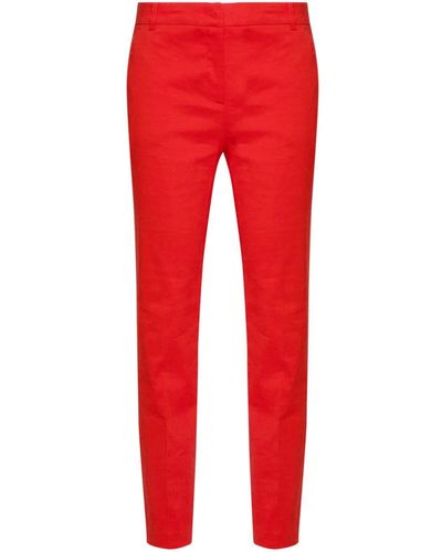 Pinko Pressed-crease Trousers - Red