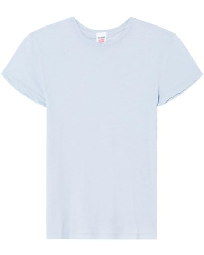 RE/DONE T-Shirt mit rundem Ausschnitt - Blau