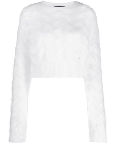 DSquared² Brushed Mohair-blend Sweater - White