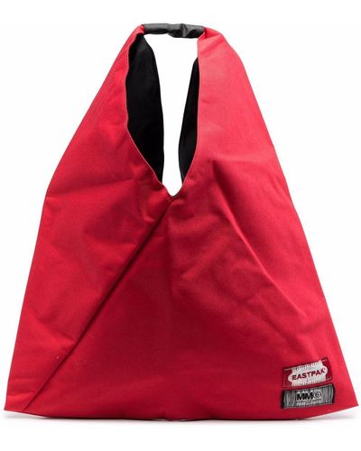 MM6 by Maison Martin Margiela Logo Hobo Top-handle Tote - Red