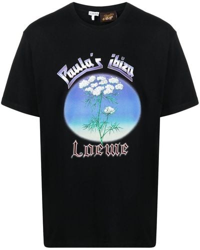 Loewe T-shirt Met Logoprint - Zwart