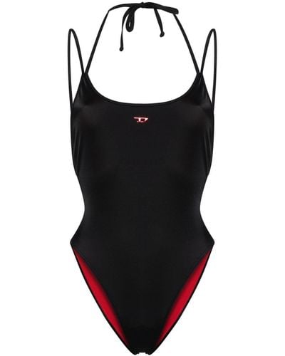 DIESEL Mindy Logo-appliqué Swimsuit - Black