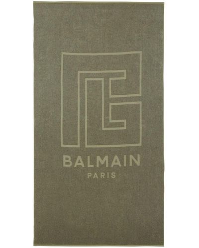 Balmain Pb-jacquard Beach Towel - Green