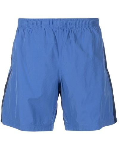 Alexander McQueen Selvedge Logo-jacquard Swim Shorts - Blue