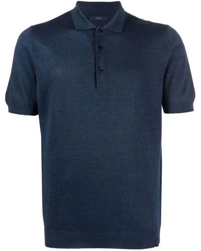 Fay Short-sleeved Polo Shirt - Blue