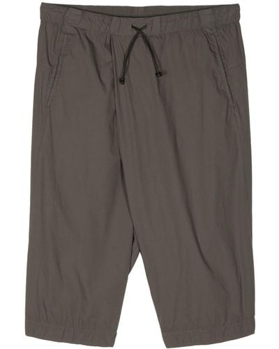 Transit Drop-crotch Cotton Shorts - Gray