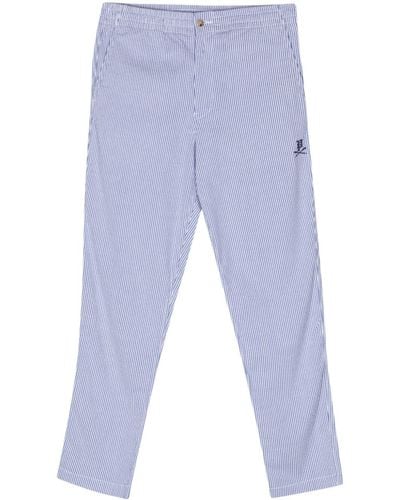 Polo Ralph Lauren Pantalon en seersucker à rayures - Bleu