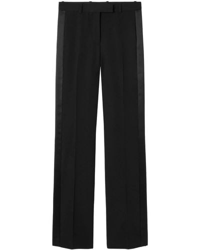 Versace Straight-leg Virgin Wool Trousers - Black