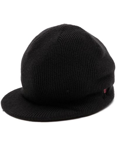 Undercover Logo-embroidered Ribbed Beanie - Black