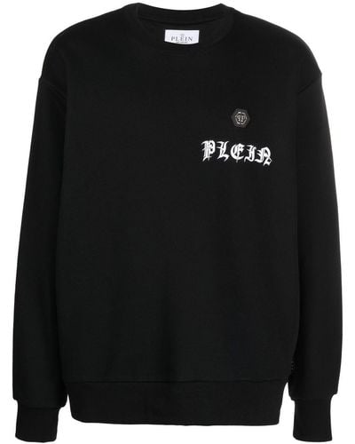 Philipp Plein Sweater Met Logoprint - Zwart
