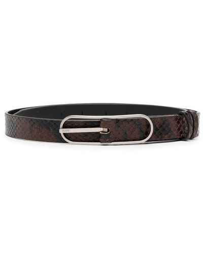 Ami Paris Riem Met Slangenleer-effect - Zwart