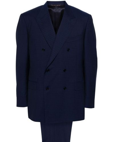 Canali Double-Breasted Wool Suit - Blue
