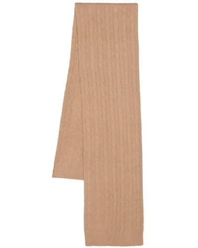 Polo Ralph Lauren Cable-knit Cashmere Scarf - Natural