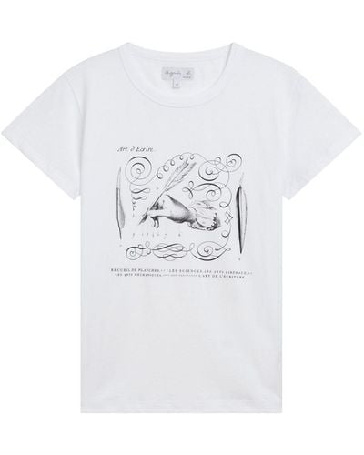 agnès b. Illustration-print Cotton T-shirt - White