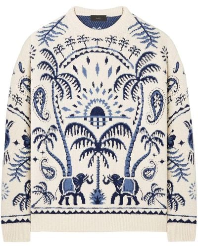 Alanui Lush Nature Foulard Sweater - Gray
