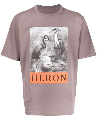 Heron Preston T-shirt Met Grafische Print - Roze