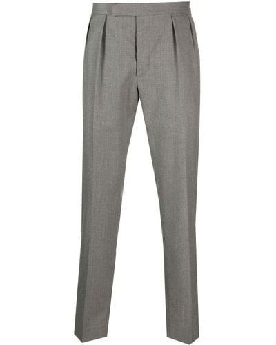 Polo Ralph Lauren Pantalon de costume en laine à design plissé - Gris