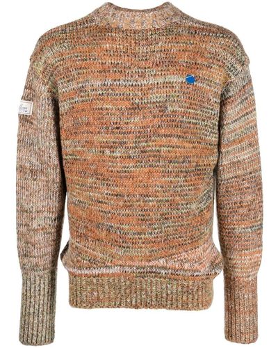 Adererror Textured-knit Crew-neck Sweater - Brown