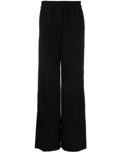 Calvin Klein Wide-leg Twill-weave Pants - Black