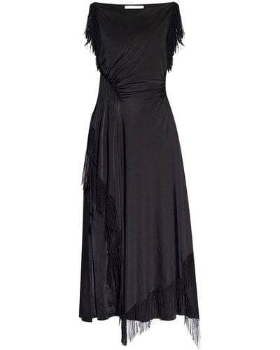 Lanvin Vestido midi con detalles bordados - Negro