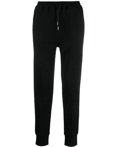 Sandro Debossed-logo Ribbed Track Trousers - Black